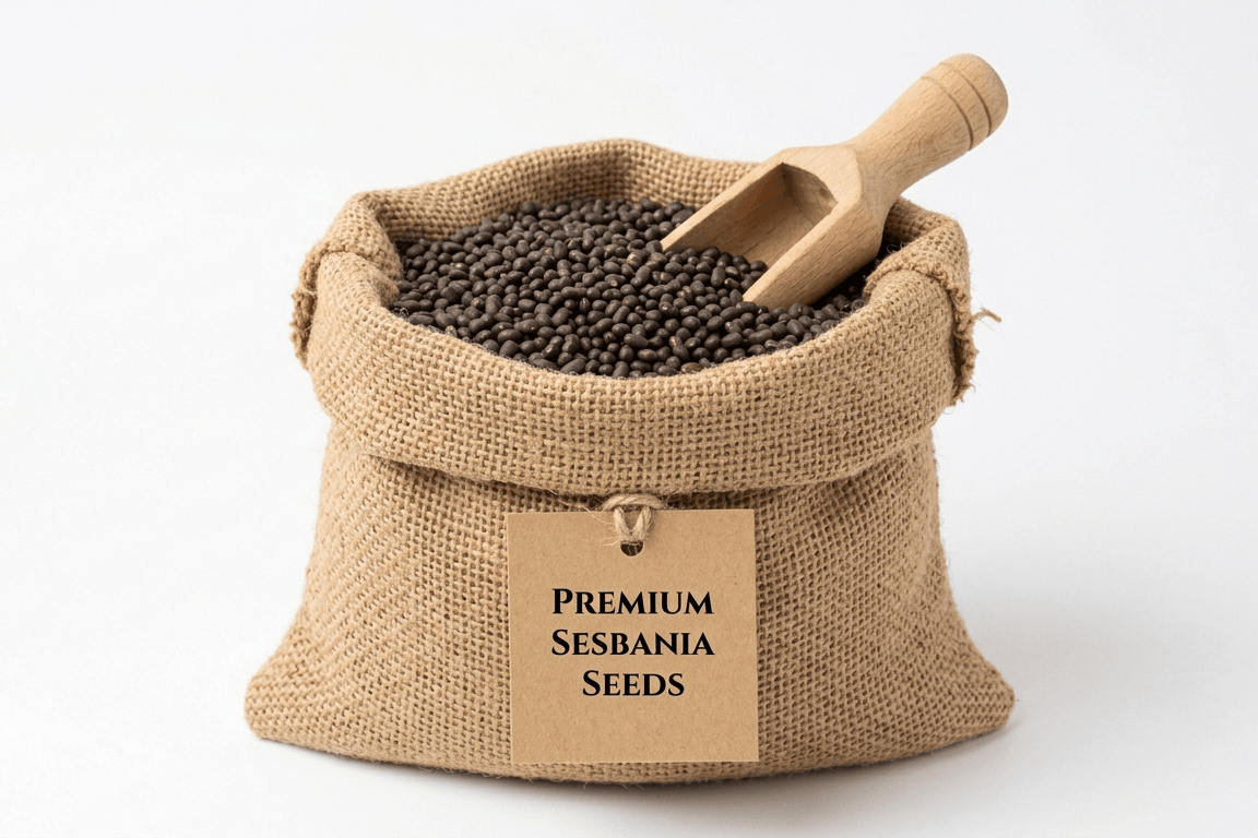 Bulk Sesbania seed packing and export support from Pakistan